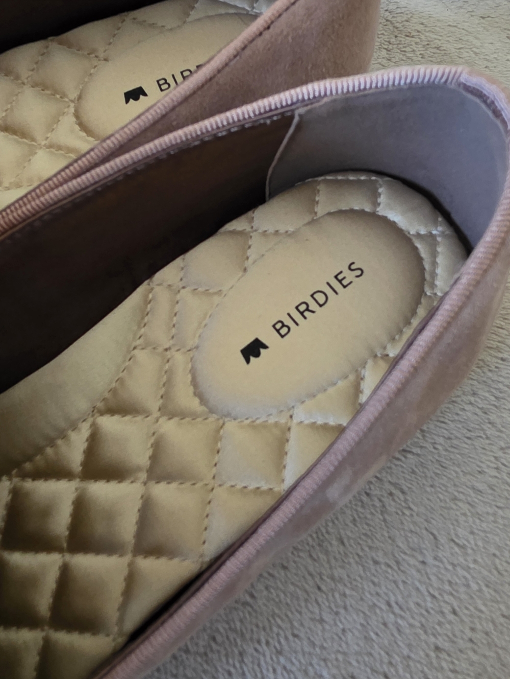 Birdies Starling Suede Flat Tan Nude Slip On Loafers - Picture 3 of 7